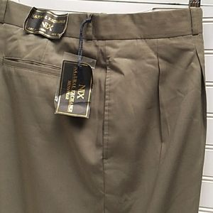 C- NWT | Natural Exchange | 38/32 Mens pleated pants, Soft Cotton, Tan Oliv…